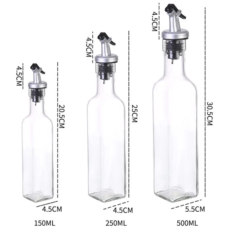 Pote de Óleo de Plástico Transparente à Prova de Vazamento para Temperos: Disponível em 150ML, 250ML e 500ML.